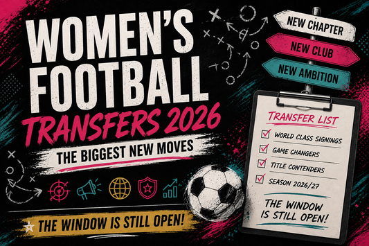 Women’s Football Transfers 2026 graphic highlighting the biggest new moves and latest signings ahead of the new season.